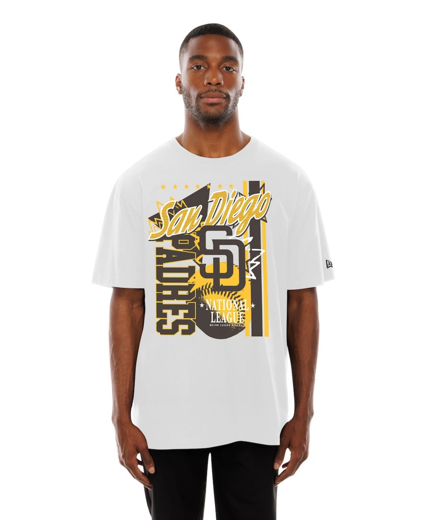 Мужская футболка New Era White San Diego Padres Big Graphic Domestic — фото 4