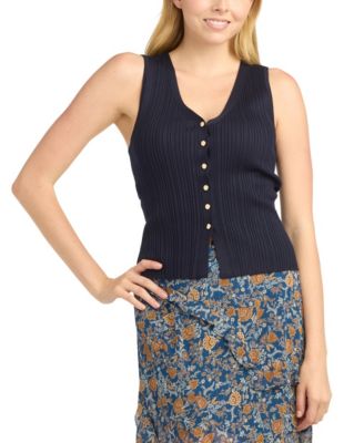 Juniors' Halter Vest Sweater