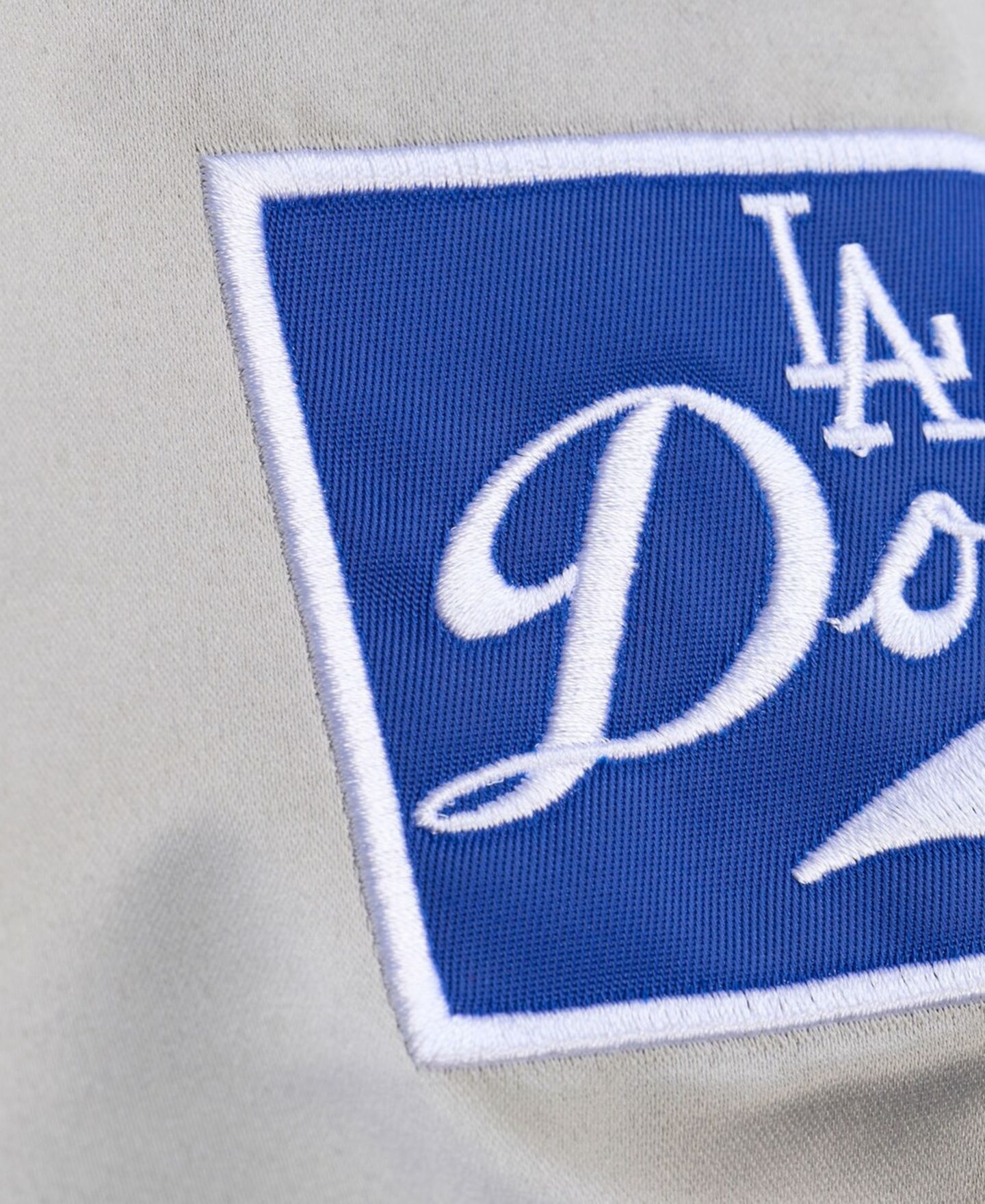 Мужская куртка Mitchell & Ness Mitchell Ness Gray Los Angeles Dodgers Thunderstorm Head Coach Lightweight Satin Full-Snap — фото 4