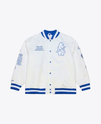 Men's White Chicago Cubs Cooperstown Collection Arctic Lightweight Satin Full-Snap Jacket