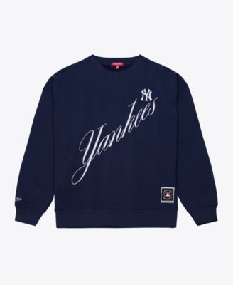 Women's Navy New York Yankees Script Sweatshirt