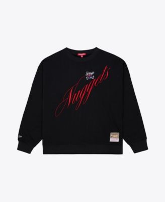 Women's Black Denver Nuggets Hardwood Classics Script Lightweight Sweatshirt