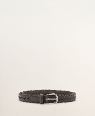 Men's Braided Leather Belt