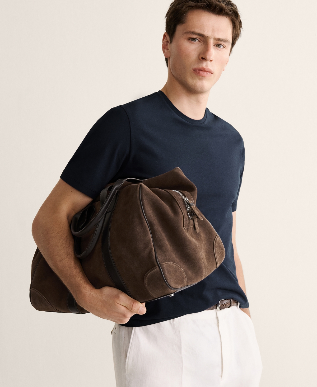 Mango Men's Leather Bowling Bag
