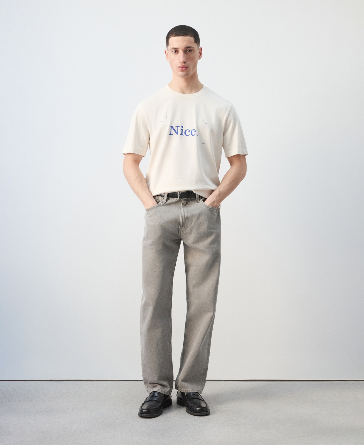 Mango Men's Cotton Printed T-Shirt