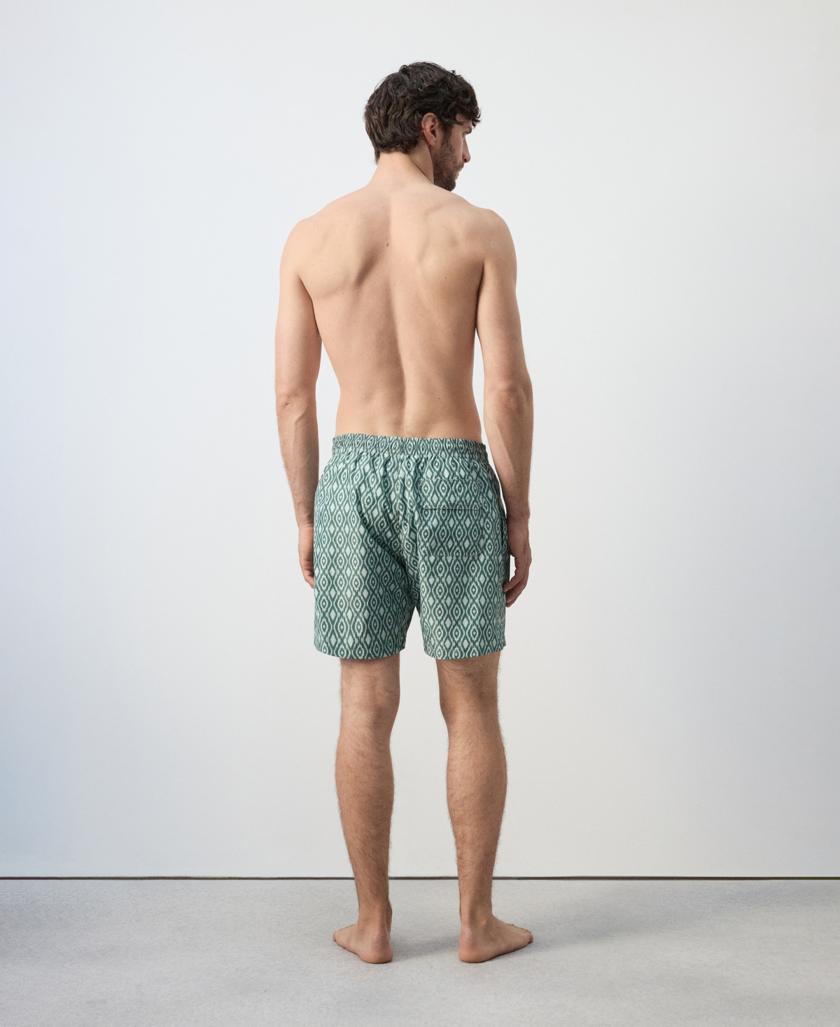 Mango Men's Drawstring Printed Swim Trunks