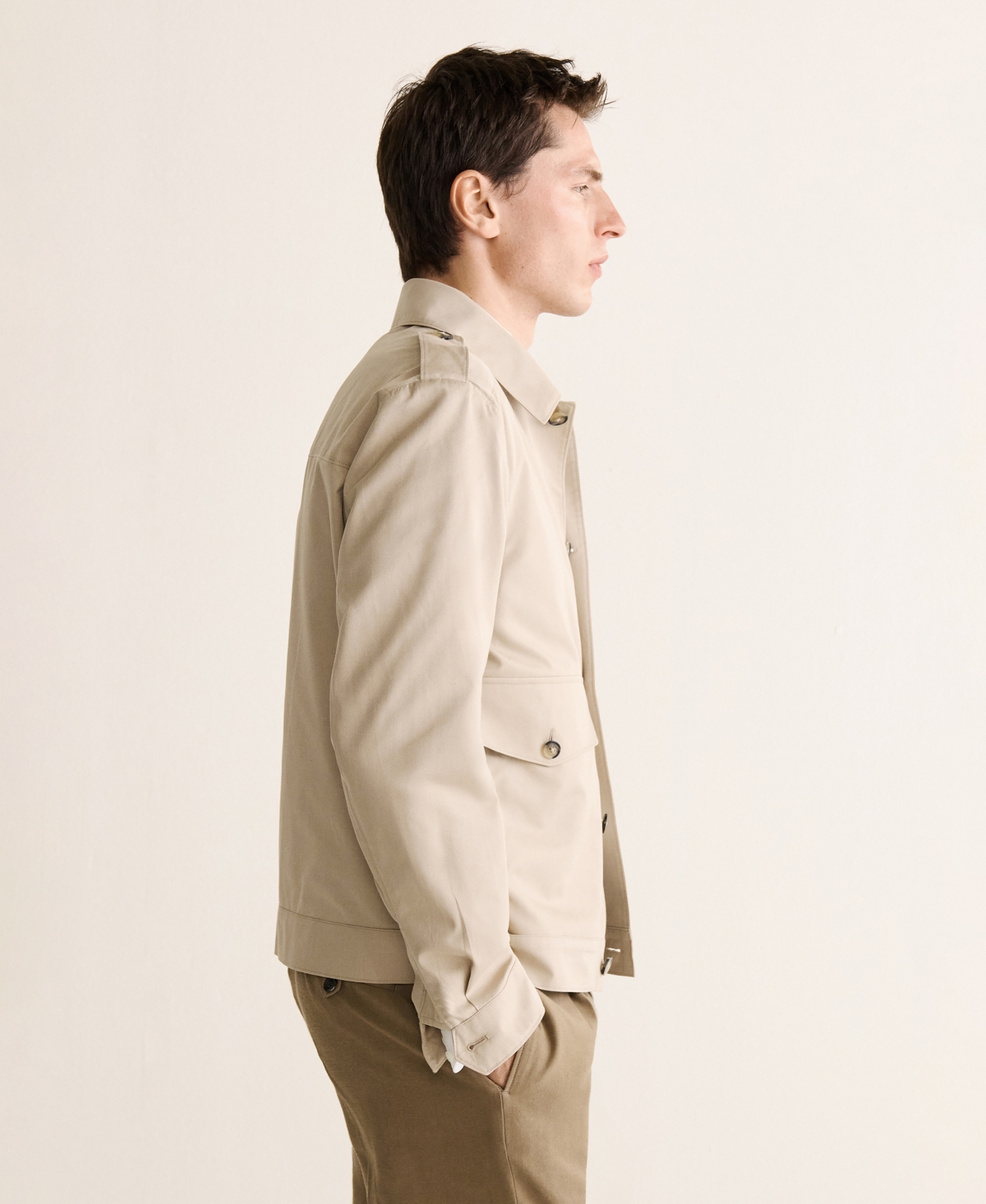 Mango Men's Cotton-Silk Buttons Jacket