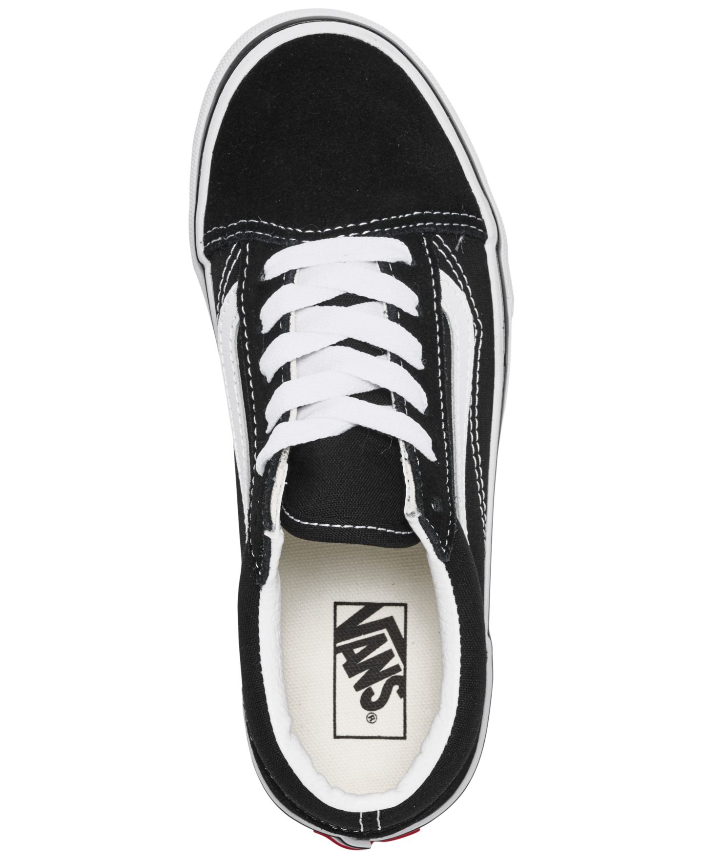 Кроссовки Vans Old Skool Lifestyle Sneakers from Finish Line для мальчиков, цвет: Чёрный / Белый — фото 5