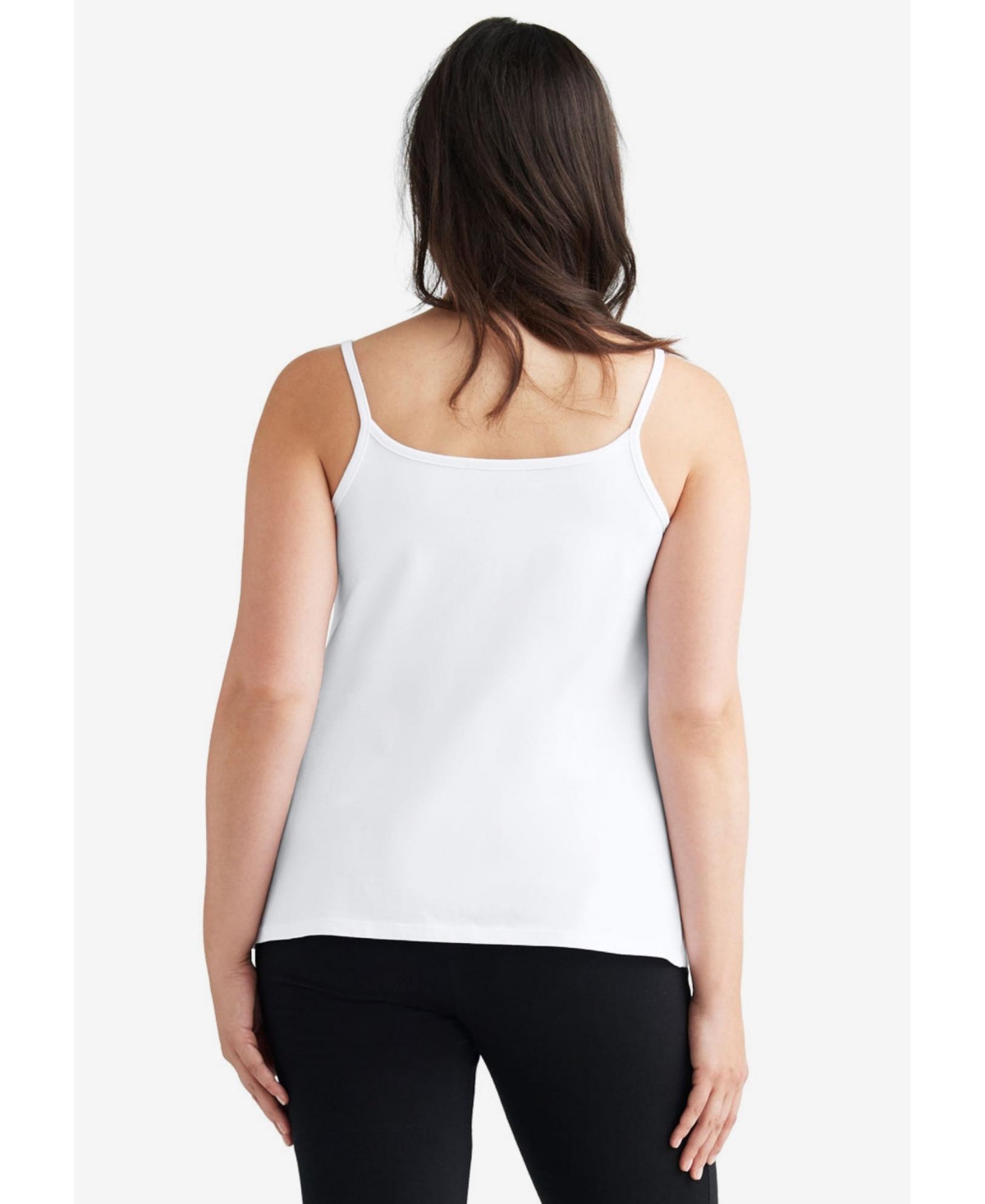 ellos Plus Cotton Spandex Scoop Neck Sleeveless Cami