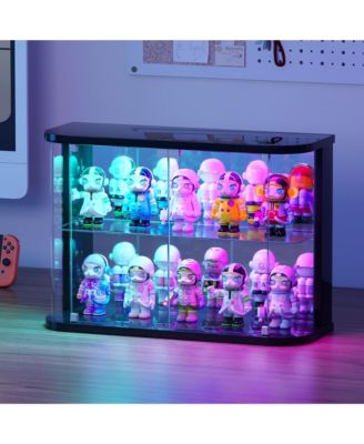 2-Tier Curio Display Cabinet with RGB Lights