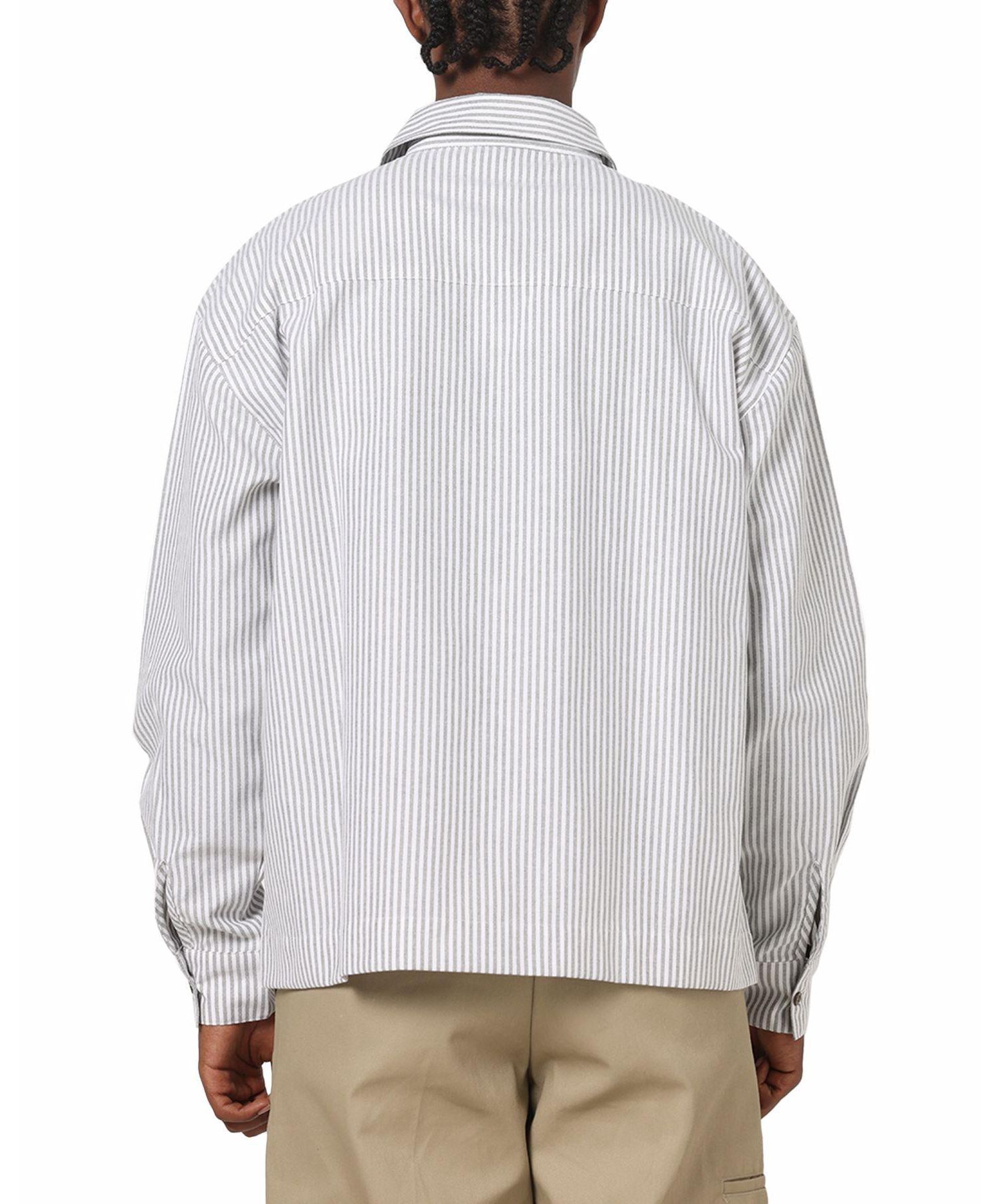 Men's Oxford Stripe Long Sleeve Button Up Shirt