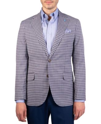 Men's Melange Mini Plaid Sport Coat