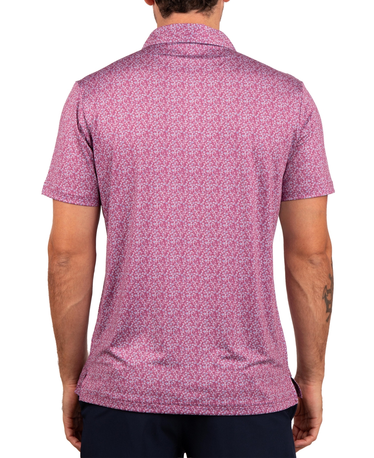 TailorByrd Men's Mini Ditsy Performance Polo