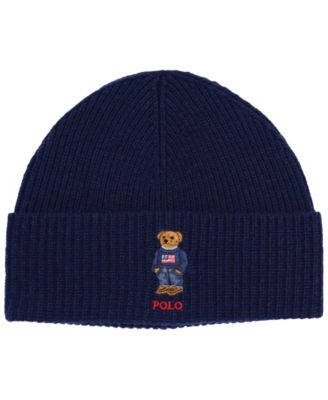 Men's Solid Flag Bear Beanie
