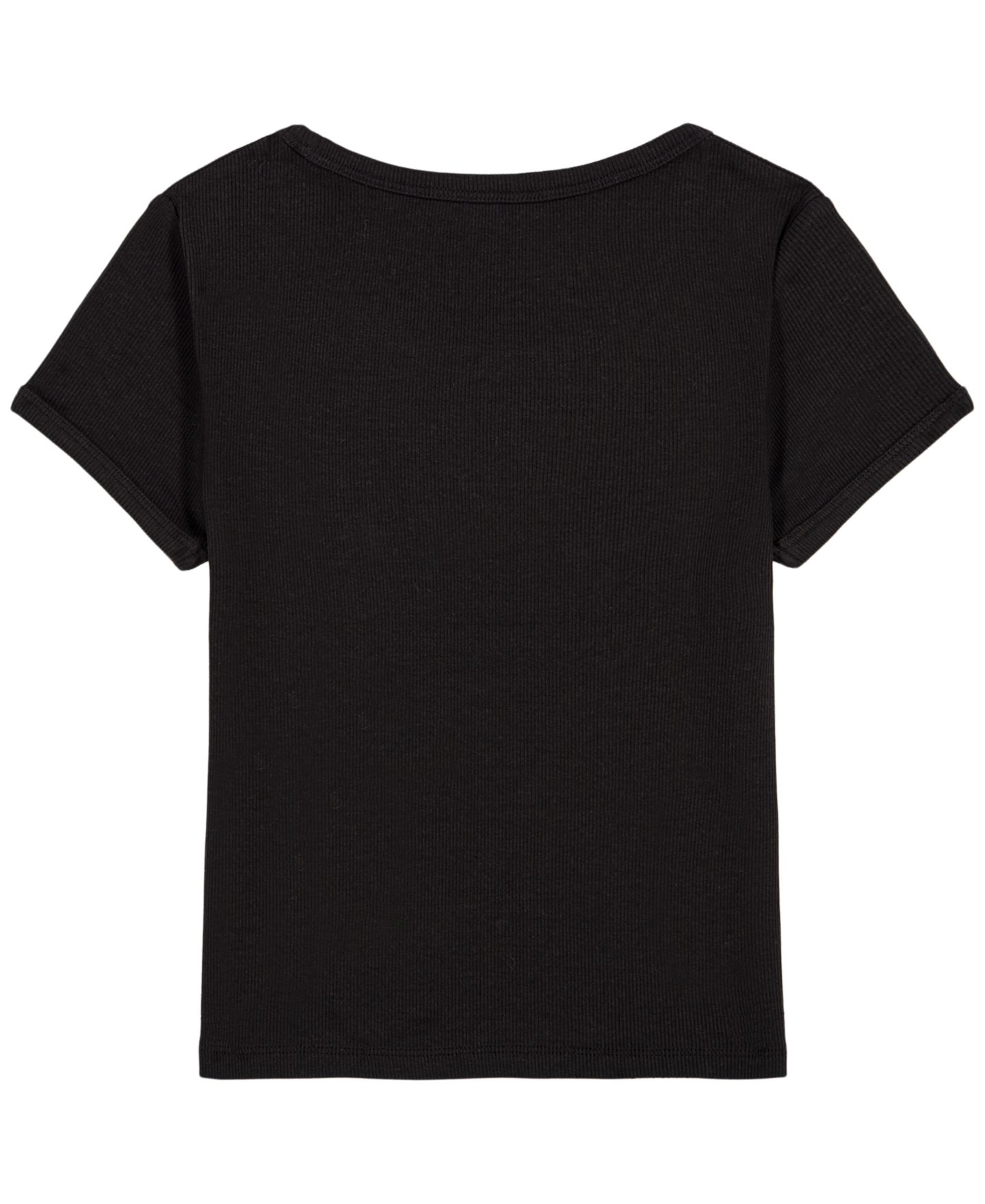 Футболка Calvin Klein Short-Sleeve для девочек, цвет: Чёрный — фото 2
