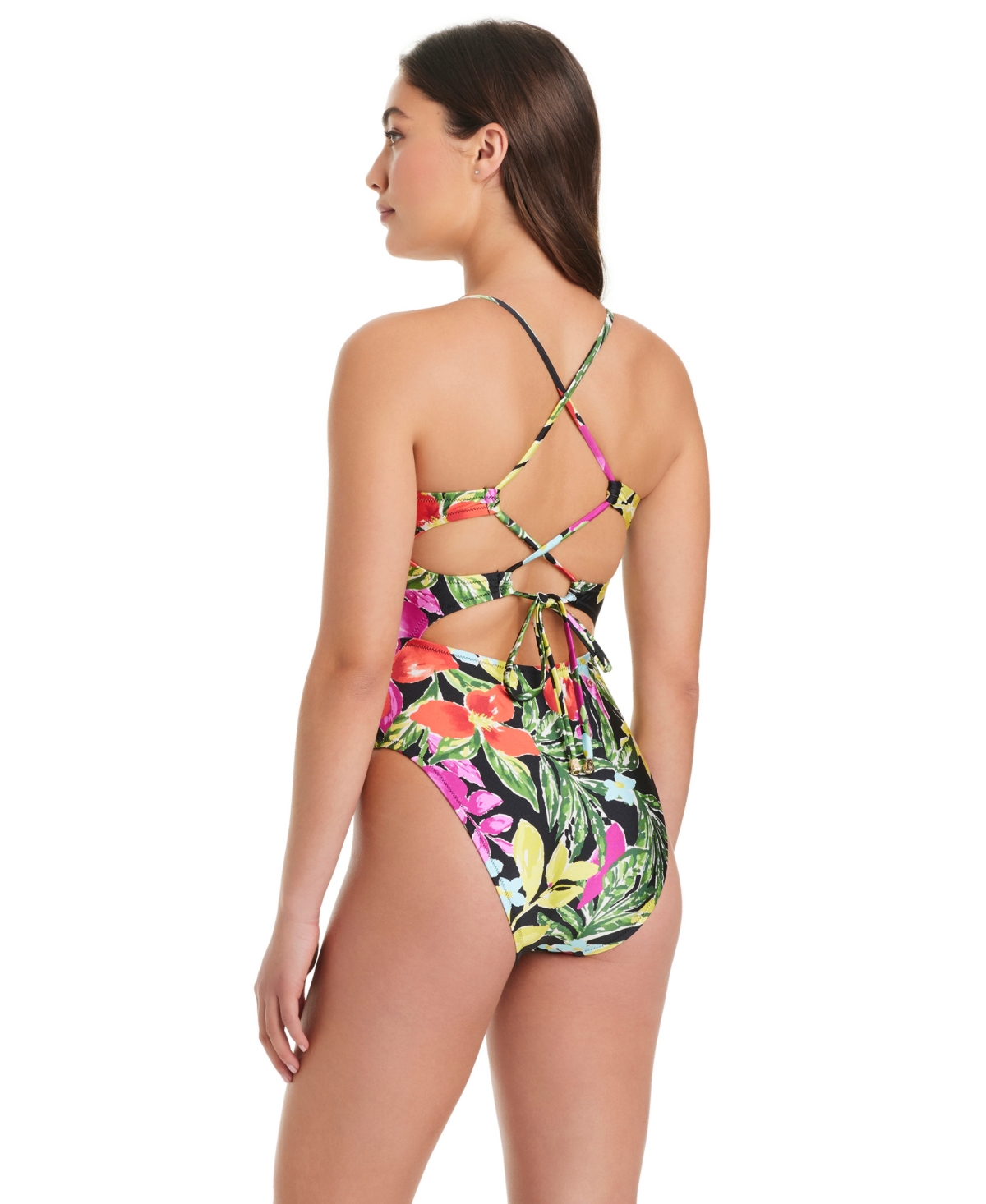 Red Carter Women's Casablanca Multi-Ring One-Piece Swimsuit