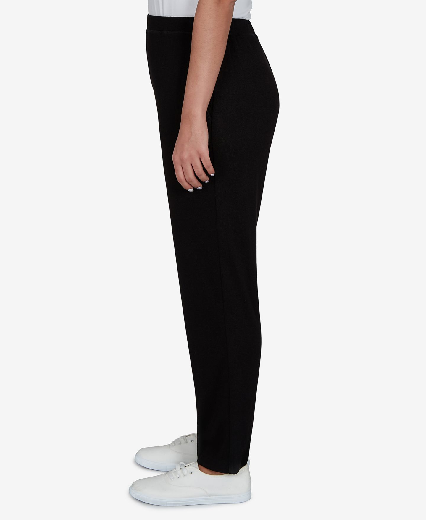 Женские брюки Alfred Dunner Brushed Heather Pull-On, цвет: Чёрный — фото 3