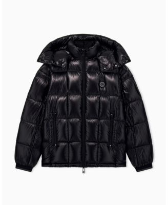 Men's Nylon Metallic Shine Down Hood with Jacket