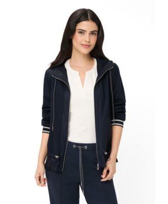 Women's Mixed Media Hooded Jacket
