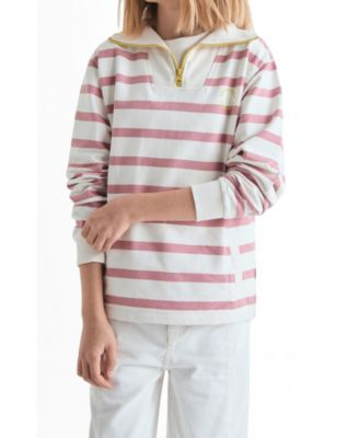 Big Girls 4-16 Striped Turtleneck Sweatshirt
