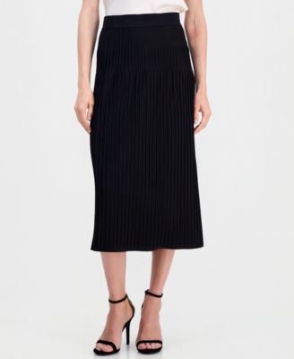 Women's Pull-On Pleated A-Line Sweater Skirt