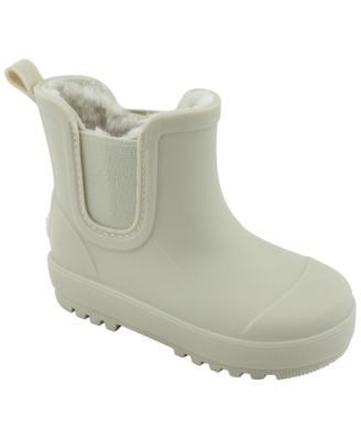 Kid's Faux Fur Lined Chelsea Waterproof Rain Boots