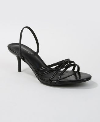 Women's Heidy Slingback Knotted Strappy Kitten Heel Sandals