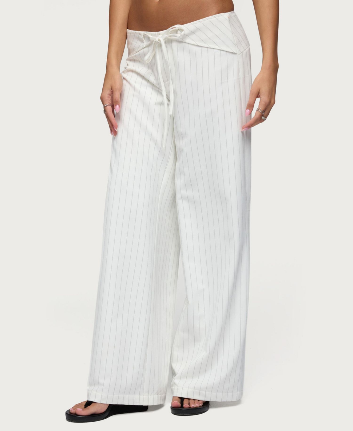 Women's Parker Pinstripe Tie Belt Pants