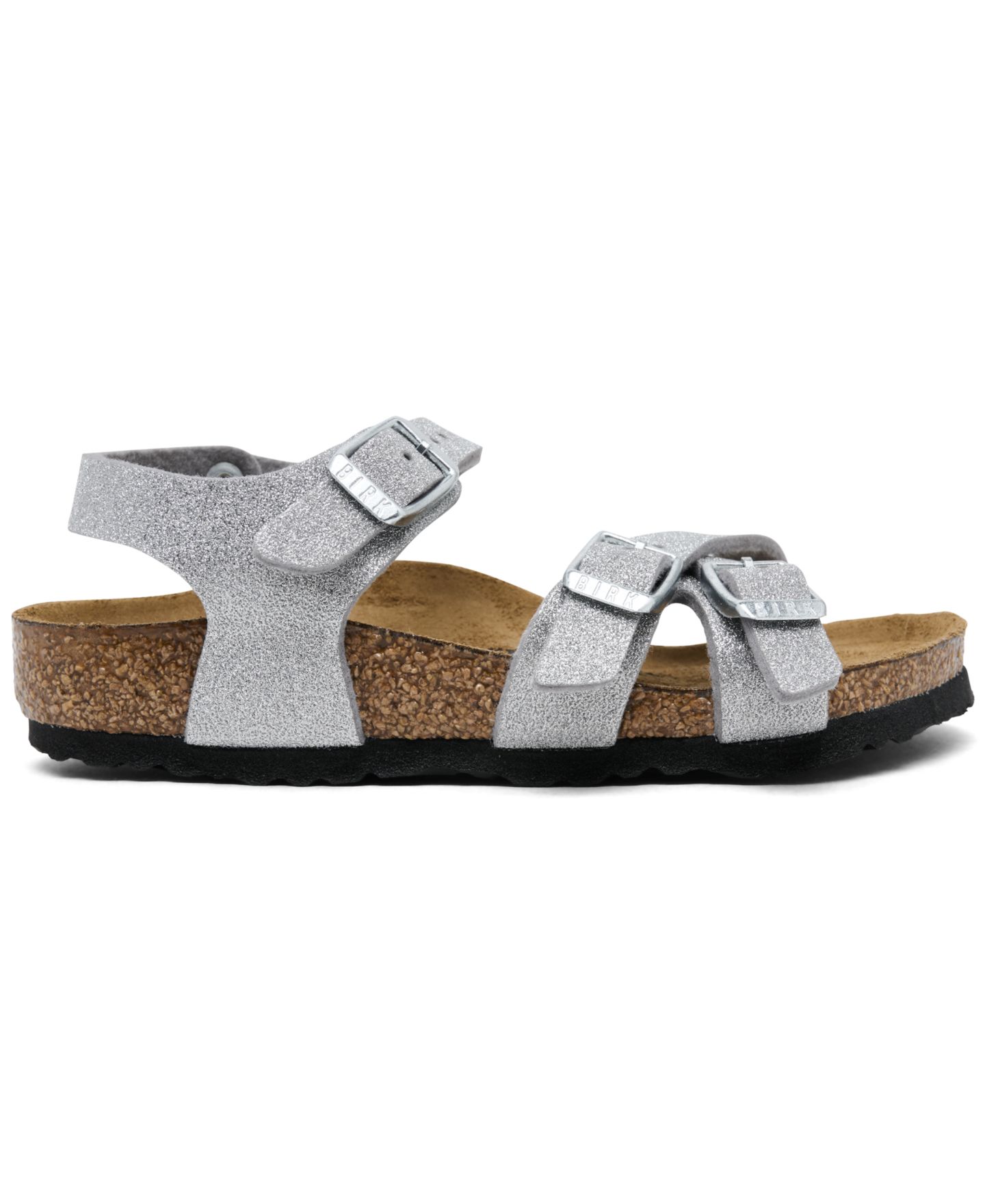 Сандалии Birkenstock Kumba Sandals from Finish Line для девочек-малышей, цвет: Серебряный — фото 2