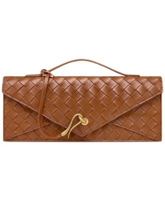 JW PEI Celeste Small Woven Textured Envelope Top Handle Clutch