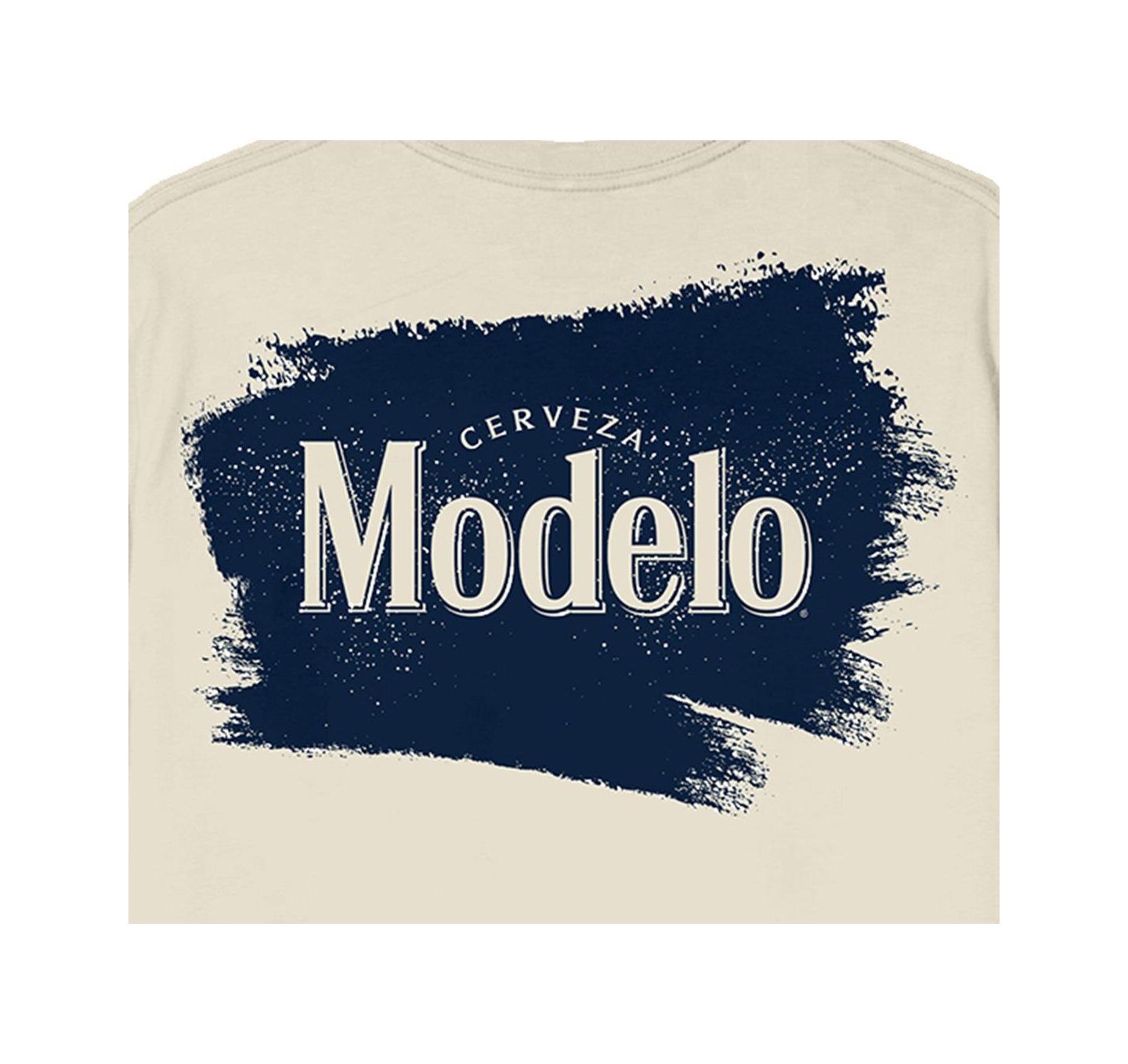 Мужская футболка Modelo Diamond Frame & Brush Stroke Logos Crew Neck Short Sleeve Natural, цвет: Молочно-белый — фото 4