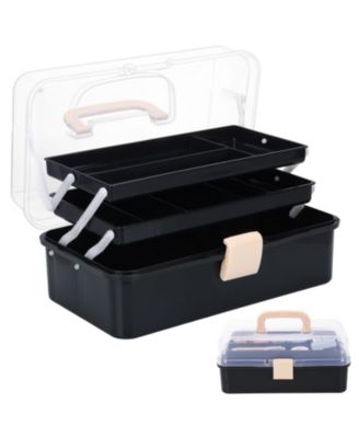 Craft Organizer Tackle Box 3-Layer Folding Toolbox