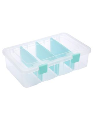 Plastic Storage Box 4 Compartments Craft Organizer