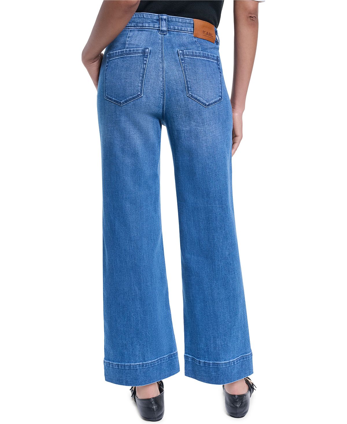KARL LAGERFELD PARIS Petite Button-Fly Jeans view 4 — MAYCSS fashion products