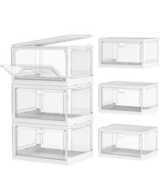 Collapsible and Stackable Storage Bin with Lid