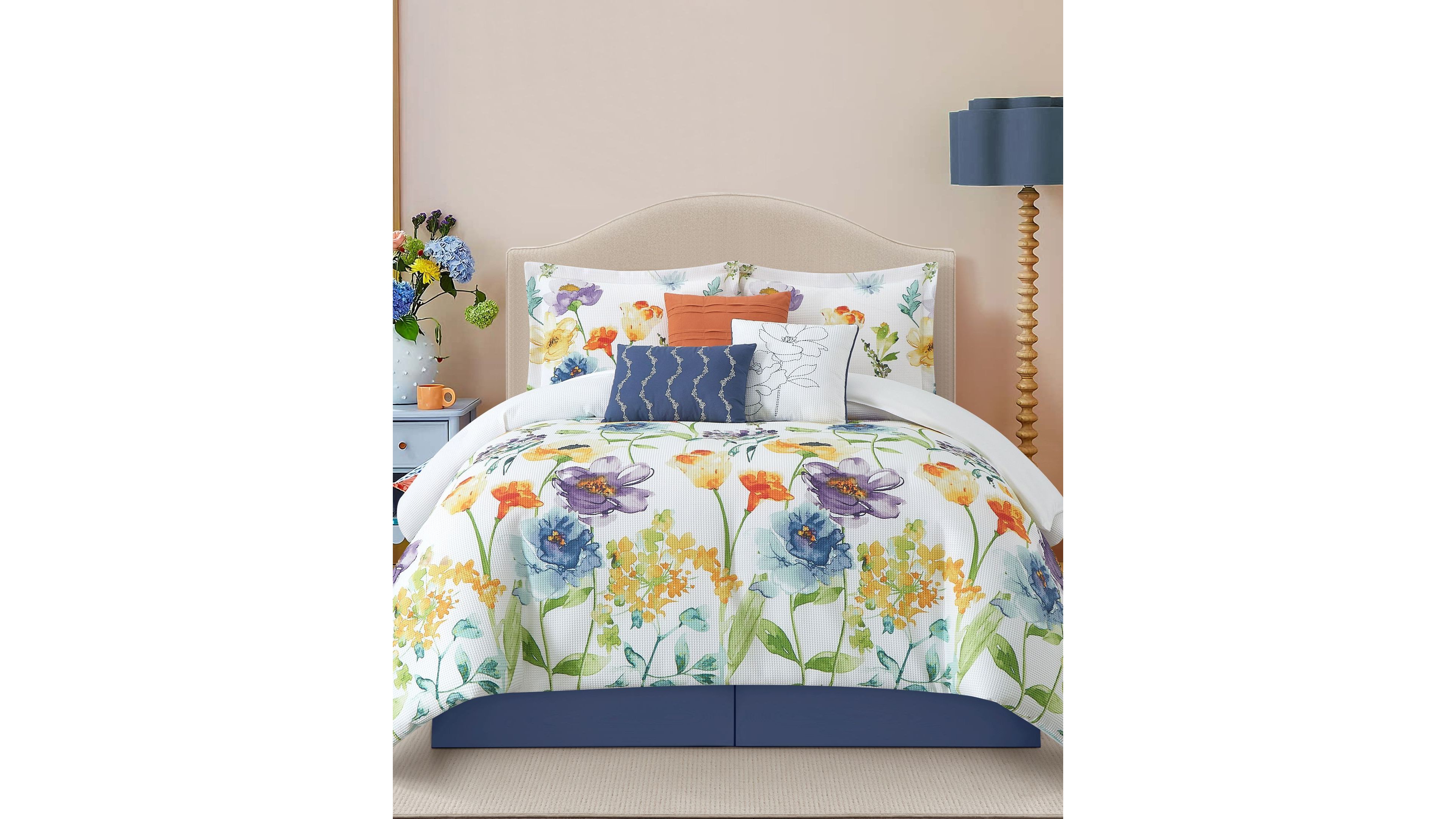 Stratford Park Anayel Floral 7-Piece Comforter Set, Queen