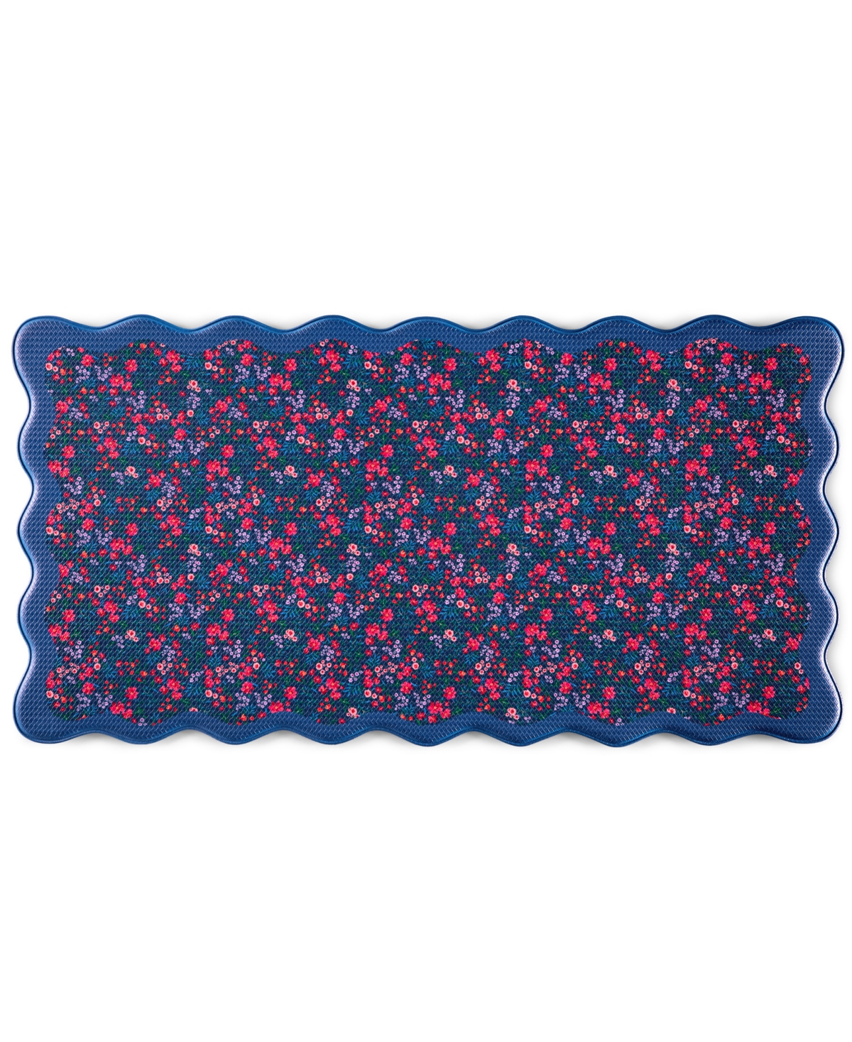 Draper James Field Flowers Scallop Edge Comfort Kitchen Mat, 39" x 19.69"