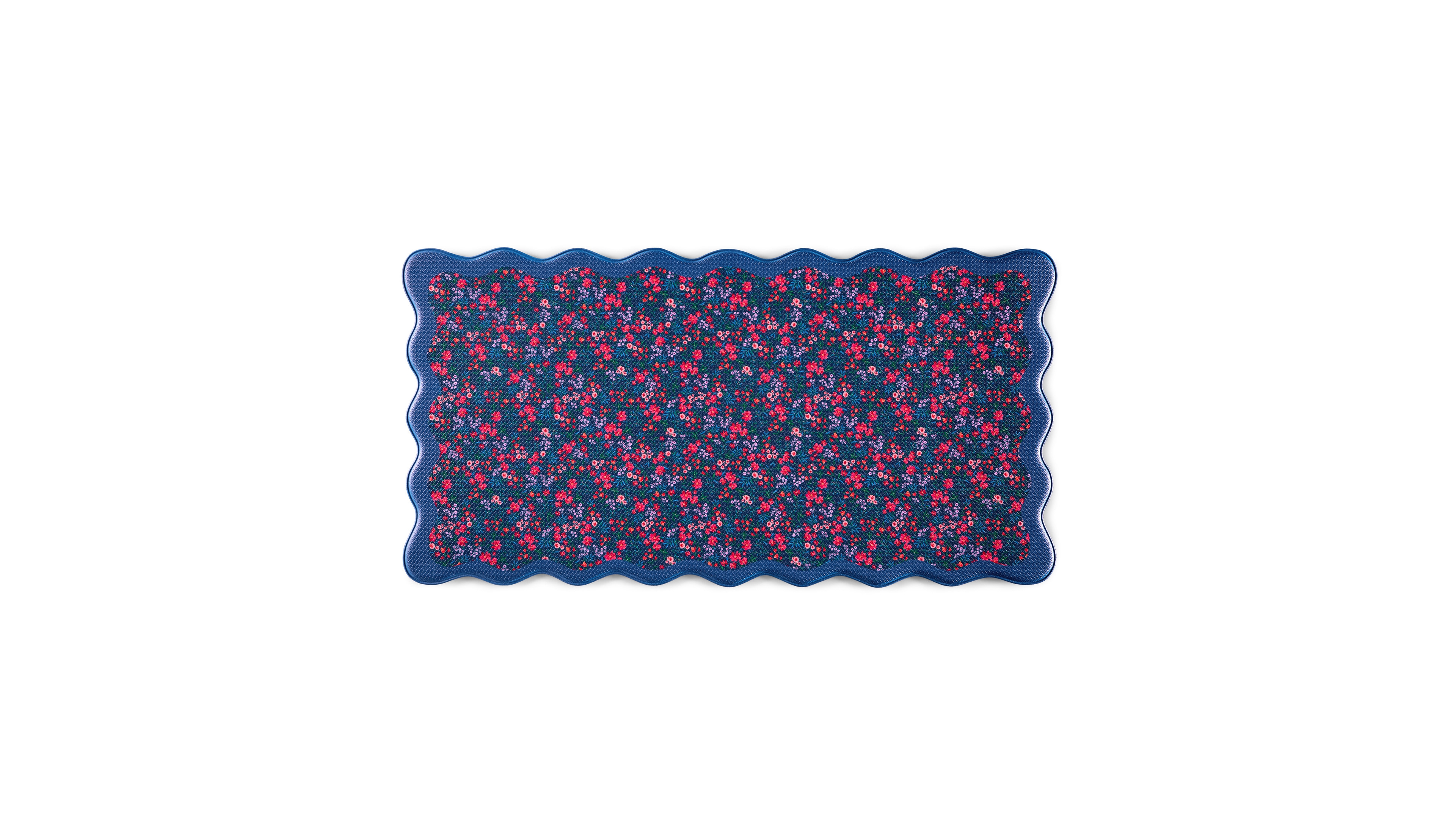 Draper James Field Flowers Scallop Edge Comfort Kitchen Mat, 39" x 19.69"