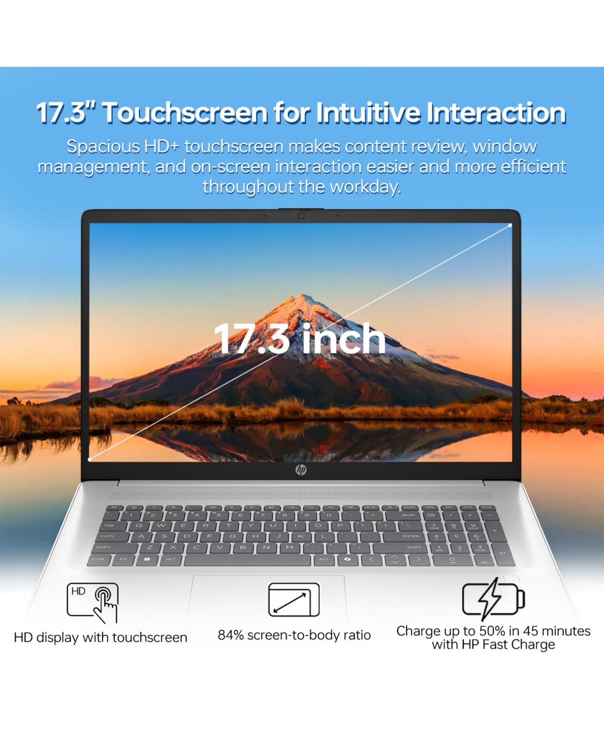 Hp Essential 17.3" Traditional Laptop Intel Core Ultra 7 32GB Ram Intel Graphics 2TB Ssd Storage Windows 11 Pro 60Hz