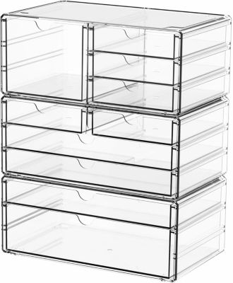 Drawer Organizers Stackable Storage Multipurpose Office Makeup Craft Desk