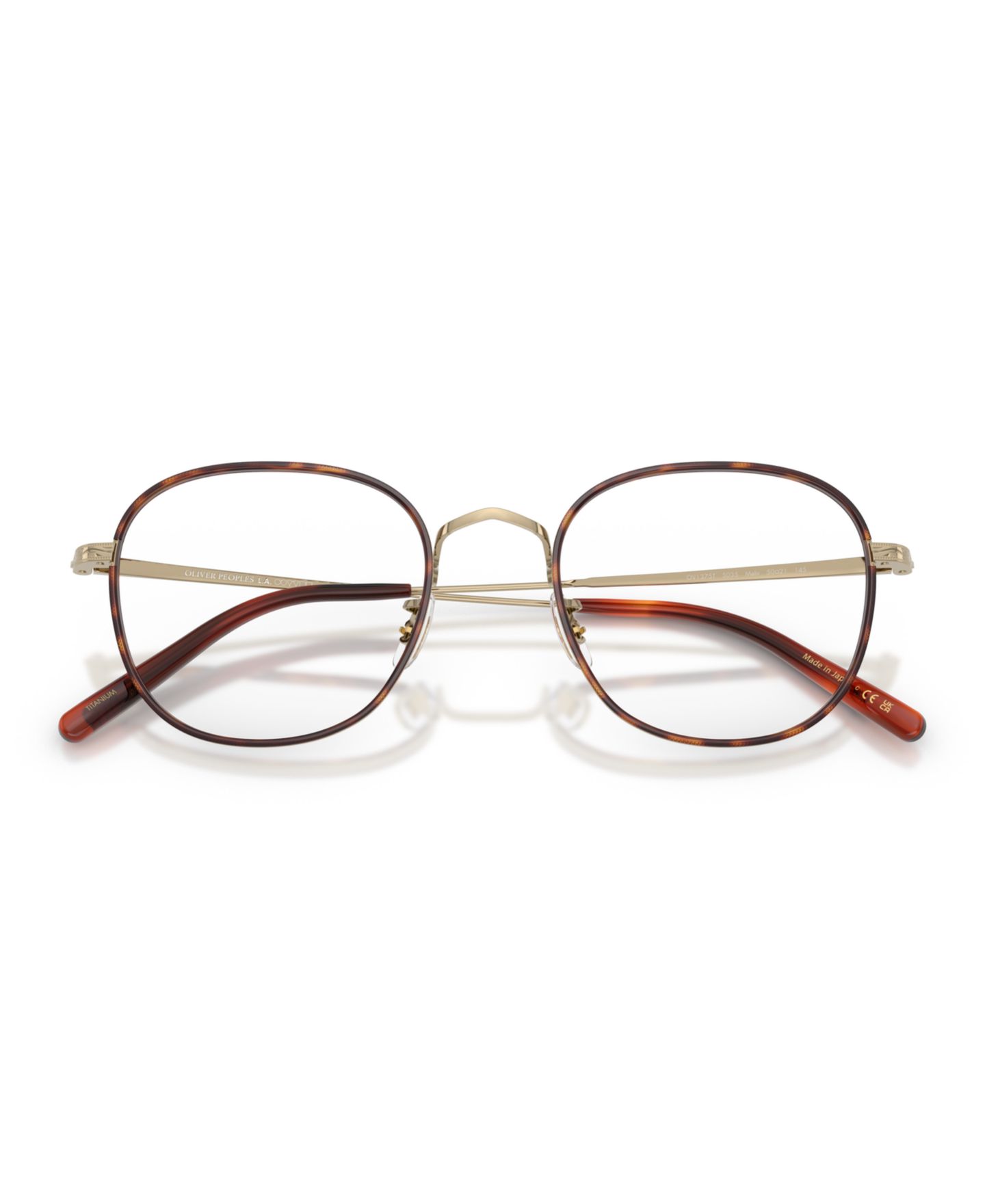 Очки Oliver Peoples Unisex Panthos Titanium OV1375T Mehr Eyeglasses, цвет: Золотой — фото 6
