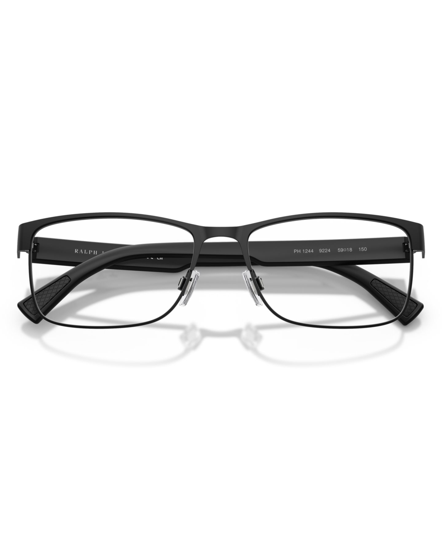 Мужские очки Polo Ralph Lauren Man Rectangle Metal PH1244 Eyeglasses, цвет: Матовый чёрный — фото 5