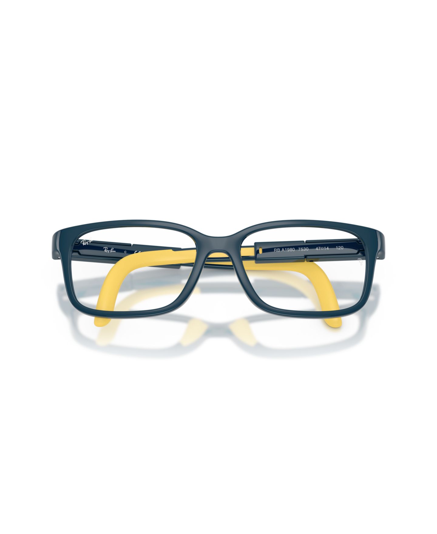 Детские очки Ray-Ban Panthos Plastic RBA1980 RBa1980 Eyeglasses(Ages 04-06), цвет: Синий / Жёлтый — фото 3