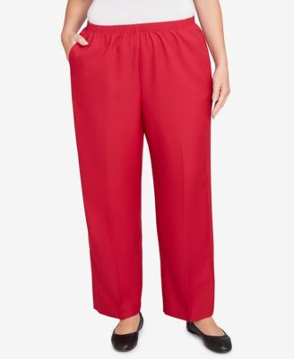 Plus Size Colored Pull-On Pants