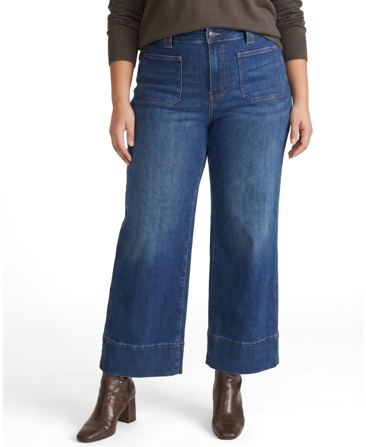 Universal Standard Women's Claudia High Rise Stretch Jeans - Naval blue wash