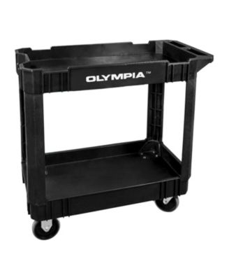 500 Pound Capacity Plastic Rolling Utility Cart  Shelves