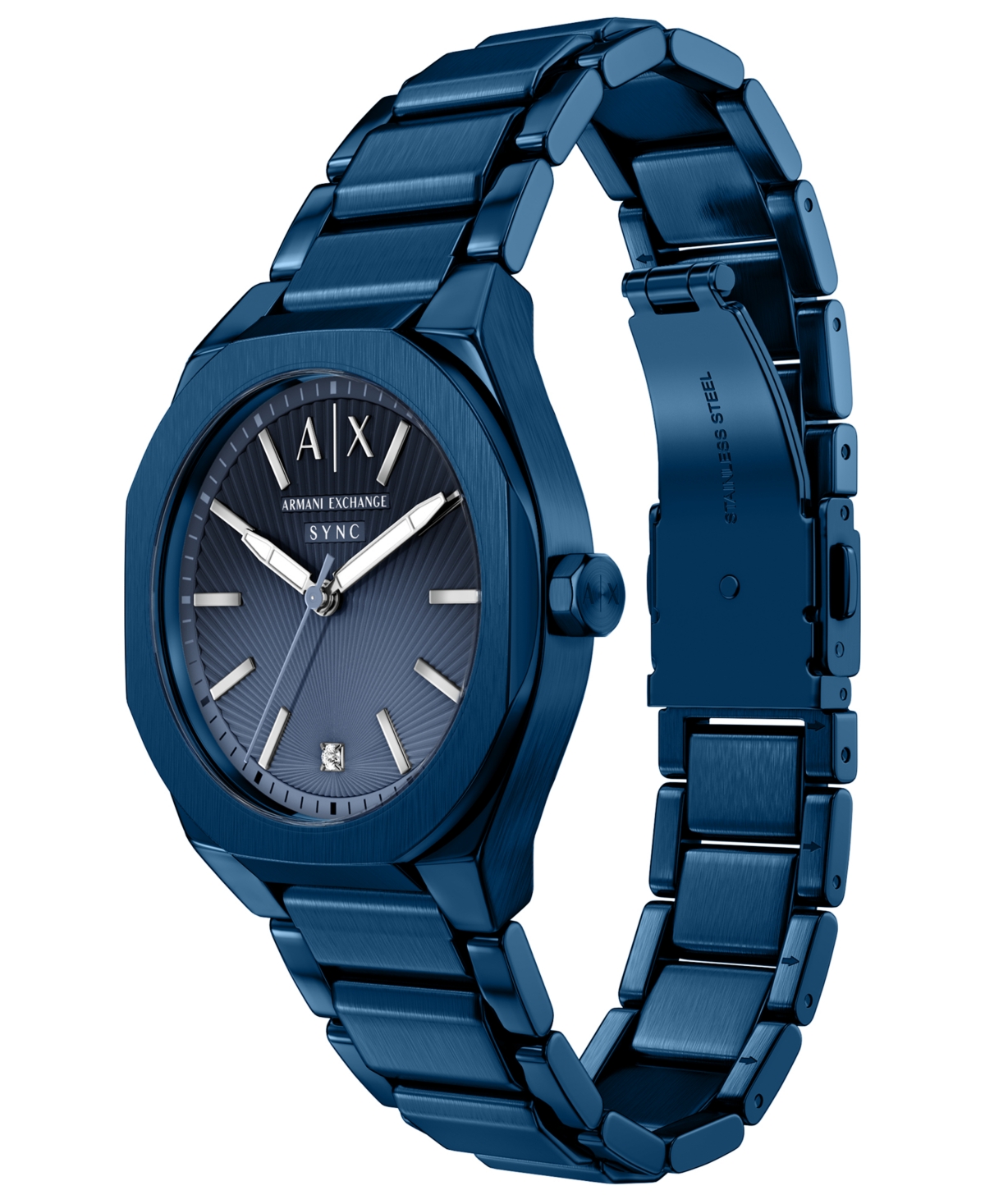 Armani Exchange Women's Sync Quartz Blue Stainless Steel Watch 36mm