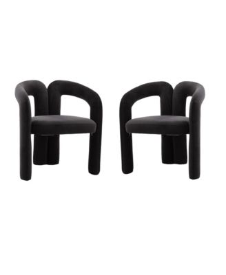 Contemporary Designed  Fabric Upholstered Dining ChairmBarrel Side Chairs Kitchen Armchair for Living Room set of 2