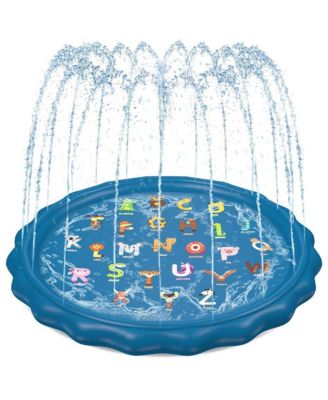 60" Splash Pad Sprinkler Play Mat Outdoor Pool Dog Kids