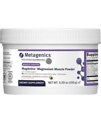 Metagenics MagActive Magnesium Muscle Powder Highly Absorbable Magnesium Supplement for Workout Recovery 150 Gram, Strawberry Lemonade Flavor
